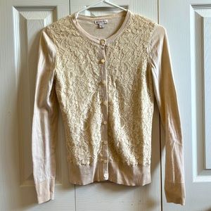 Merona tan lace cardigan